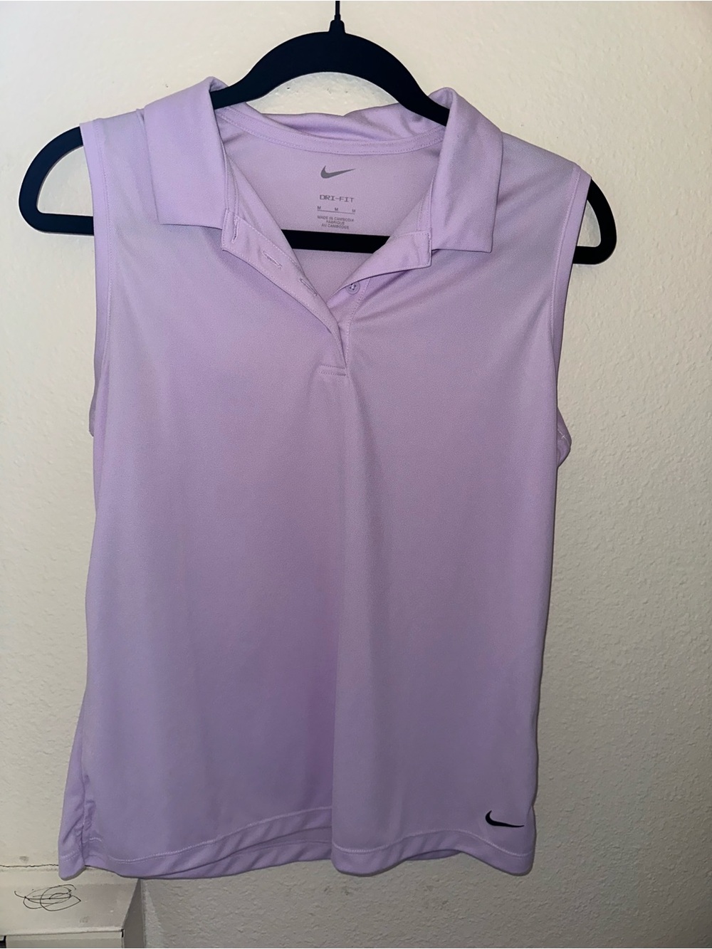 Nike Sleeveless Golf Polo Tank - Lavender
